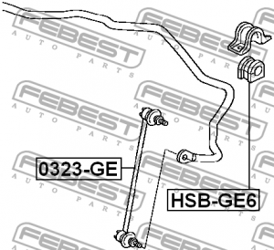 Втулка переднего стабилизатора D17 HSB-GE6 FEBEST