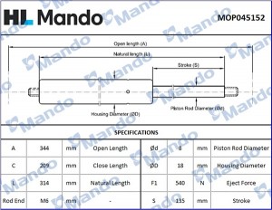BMW 5-СЕРИЯ E39 (1995-2003) Седан / 05.1996 > MOP045152 MANDO