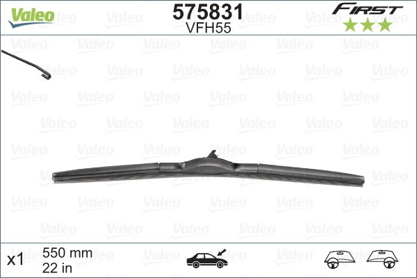 Щетка стеклоочистителя 550мм гибридная First Covertech VALEO 575831 VALEO PHC