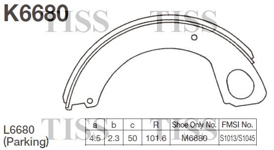 Колодки тормозные барабанные K6680 K6680 MK KASHIYAMA