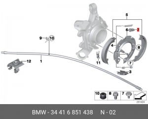 BMW 1-СЕРИЯ E87/E81 (2004>) 34 41 6 851 438 BMW