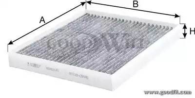Фильтр салона угольный AG461CFC AG 461 CFC GOODWILL