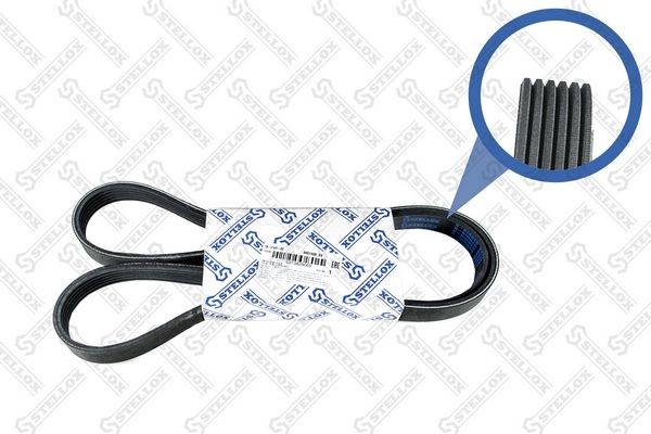 ремень поликлиновой! 6PK1435 \ Ford Fiesta/Courier/Ka 95>, Mazda 323 1.3 96> 06-01435-SX STELLOX