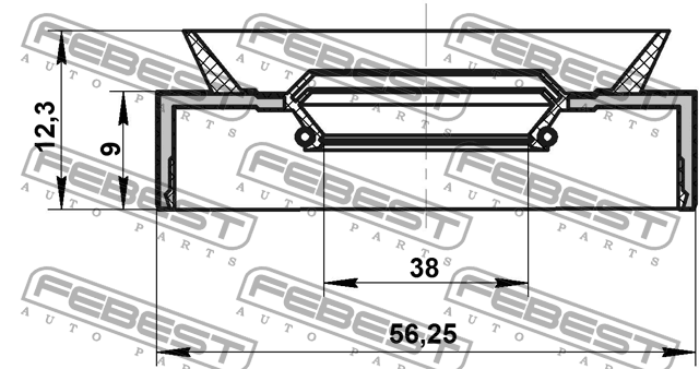 HONDA CR-V (1996-2002) 40X56X9 95PAY-40560912C FEBEST