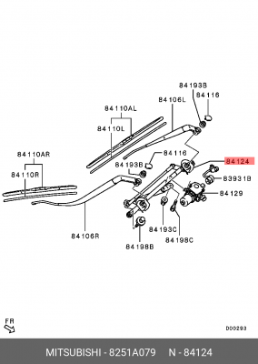 КУЛИСА ПЕРЕДНЕГО СТЕКЛООЧИСТИТЕЛЯ 8251A079 8251A079 MITSUBISHI