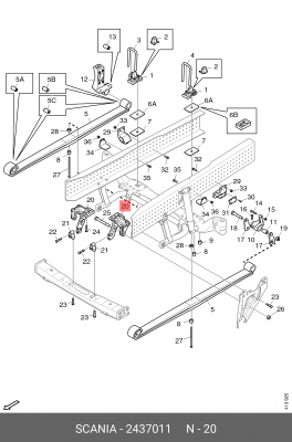 Кронштейн 2437011 SCANIA