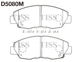 Замена на D5080MH Колодки тормозные дисковые пер. HONDA ACCORD 2.0-3.0 92-98,98- D5080M MK KASHIYAMA