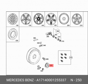 MERCEDES BENZ A 171 400 01 25 5337 MERCEDES BENZ