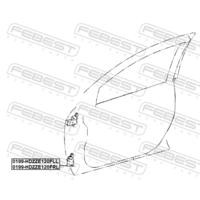 ПЕТЛЯ ПЕРЕДНЕЙ ЛЕВОЙ ДВЕРИ НИЖНЯЯ 0199-HDZZE120FLL 0199HDZZE120FLL FEBEST