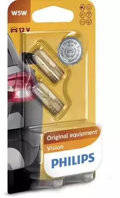 Лампа 12V W5W T10W W2.1x9.5d блистер (2шт.) PHILIPS 12961B2 PHILIPS