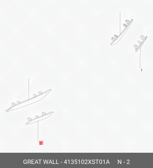 Отражатель задний левый 4135102XST01A 4135102XST01A HAVAL