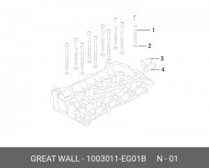 Болт HAVAL Jolion,H2 головки блока ОE 1003011EG01B GREAT WALL