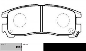 Колодки тормозные дисковые задние Mitsubishi Galant 1.8-2.5/2.0D/GDi 92-00/Eclip GK0574 CTR