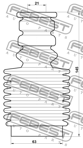 Пыльник передн амортизатора с отбойником комплект RENAULT MEGANE III 2008-2016 R RNSHBMEGIIIFKIT FEBEST