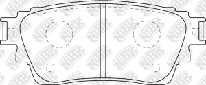 Колодки тормозные MITSUBISHI Outlander (GF) (12-) задние (4шт.) NIBK PN3815 NIBK