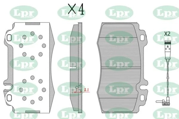 Комплект тормозных колодок 05P899A 05P899A LPR