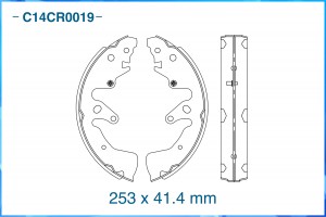Тормозные колодки задние барабанные Low Metallic C14CR0019 C14CR0019 CWORKS