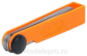 Щуп регулировки клапанов (11 предметов) "АвтоDело" (веер, 0,1-1,0 мм) 40434 AVTO DELO