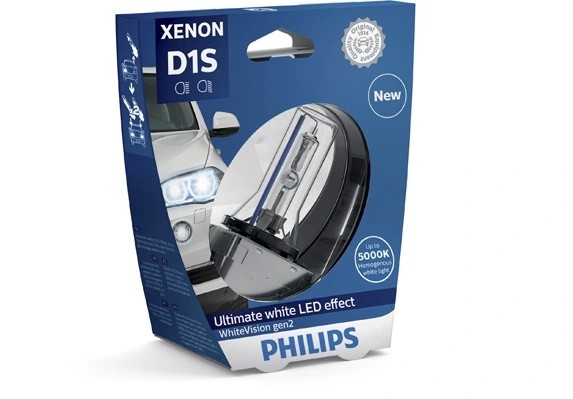 Лампа ксеноновая D1S 35W PK32d-2 5000К блистер (1шт.) Xenon White Vision Gen2 PH 85415WHV2S1 PHILIPS