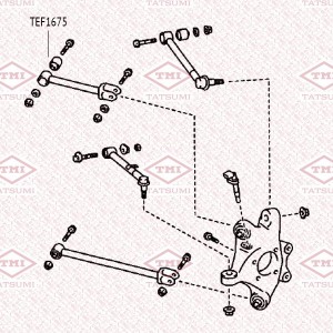 сайлентблок задн. верхн. поперечн. рычага!\ Toyota Crown/Mark X 03>, Lexus GS 05 TEF1675 TATSUMI
