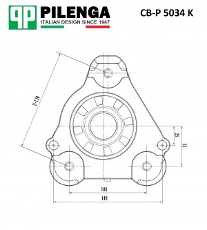Опора верхняя передней стойки правая с подш. BOXER III CB-P5034K CBP5034K PILENGA