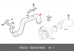 КОЛЛЕКТОР ТУРБОКОМПРЕССОРА 504167605 IVECO