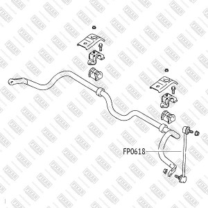 Тяга стабилизатора передняя левая/правая SUZUKI SX4 06- FP0618 FP0618 FIXAR