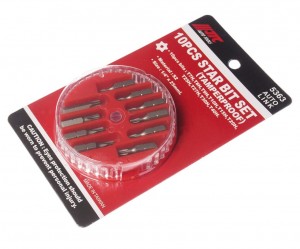 Набор бит 1/4" TORX T7H-T40H с отверстием 10 предметов в кейсе JTC JTC-5363 JTC TOOLS