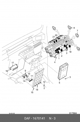 реле! 24V\ DAF F/CF/XF65/75/85/95/105II/IV 1670141 DAF