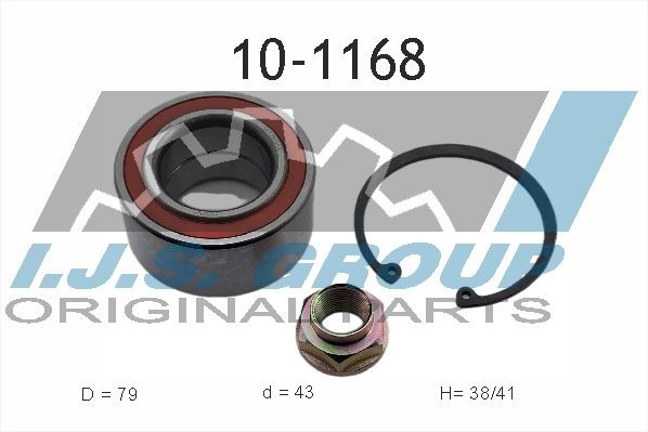 к-кт подшипника ступицы! передней\ Honda Civic MA/EK 95>/EH6/EG2 1.6 92-95 101168 IJS GROUP