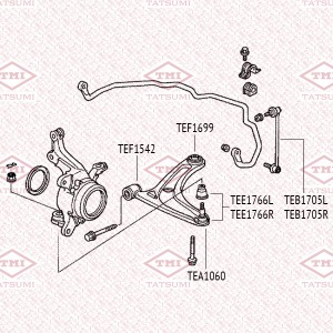 HONDA JAZZ (2002-2008) TEB1705L TATSUMI