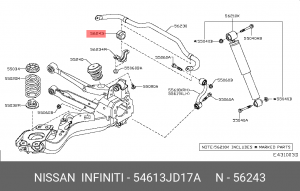 NISSAN X-TRAIL (T31) (2007>) 54613JD17A NISSAN