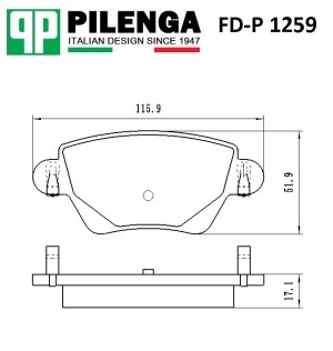 Колодки тормозные диск.задние MONDEO III c 2000 по 2004 FD-P1259 FDP1259 PILENGA