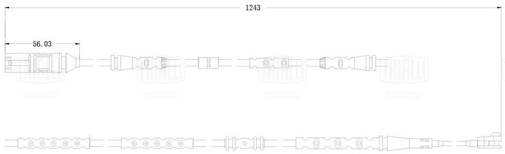 Датчик износа колодок BMW X3 (F25) (10-) зад. L=1243 (PFS 0085) PFS 0085 TRIALLI