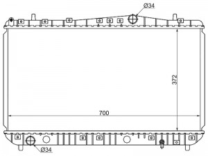 Радиатор DAEWOO NUBIRA/CHEVROLET LACETTI/SUZUKI FORENZA 1.4/1.6/1.8 03- DW0004MT SAT
