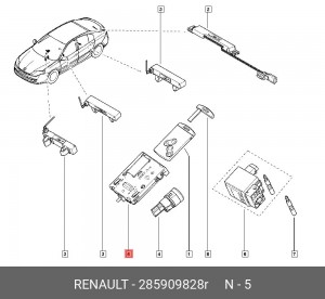Замок зажигания RENAULT Megane OE 285909828R RENAULT