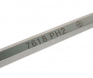 Отвертка крестовая PH 2.0х100мм усиленная со сквозным стержнем (сталь Cr-Mo) JTC JTC-7618 JTC TOOLS