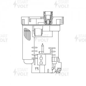 Фильтр топл. тонк. очистки для а/м Toyota Corolla E120 (01-) 1.4i (VS-FF 1901) VSFF1901 START VOLT