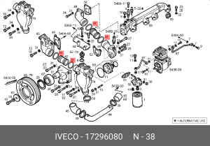 кольцо уплотнит ! (р) \Iveco 17296080 IVECO