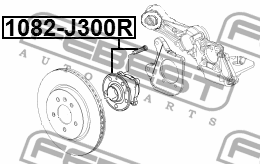 Ступица задняя 1082-J300R FEBEST