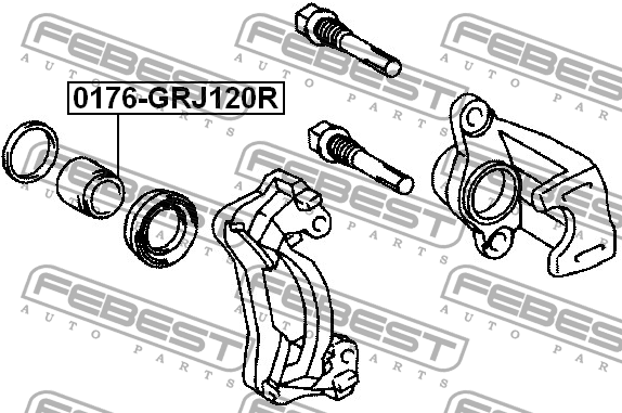 Поршень суппорта 0176-GRJ120R 0176GRJ120R FEBEST