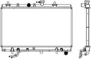 Радиатор KIA Rio (00-05) охлаждения двигателя SAKURA 3451-1005 SAKURA