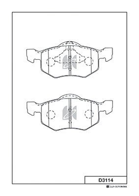 Замена на D3114H Колодки тормозные дисковые передние FORD MAVERICK 03- D3114 D3114 MK KASHIYAMA