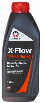 COMMA 10W40 X-FLOW TYPE S (1L) масло мот.! полусинт ACEA A3/B3,API SL/CF,MB 229. XFS1L COMMA