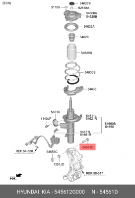 Болт HYUNDAI Elantra (06-12),Sonata (10-13) KIA Cerato OE 545612G000 HYUNDAI KIA