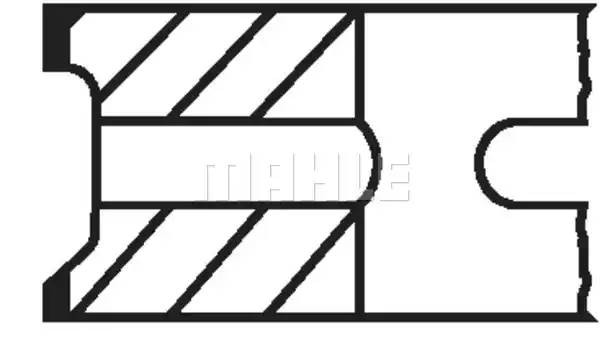 Кольца поршневые IVECO дв.8460.21,41 d=120.00 (на 1 поршень) MAHLE 00834N0 MAHLE KNECHT