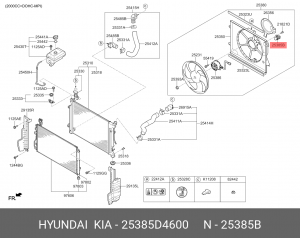 Peзиcтop oтoпитeля 25385D4600 HYUNDAI KIA