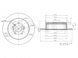 Диск тормозной задний BRD-20258 UNIO