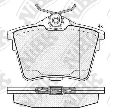 Колодки тормозные PEUGEOT 407 (04-10) CITROEN C5 (08-) задние (4шт.) NIBK PN0468 NIBK