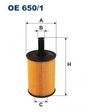Фильтр масляный VW T5 (03-),Passat (05-),Touran,Tiguan AUDI A3,A4,A6 SKODA Octav OE 650/1 FILTRON